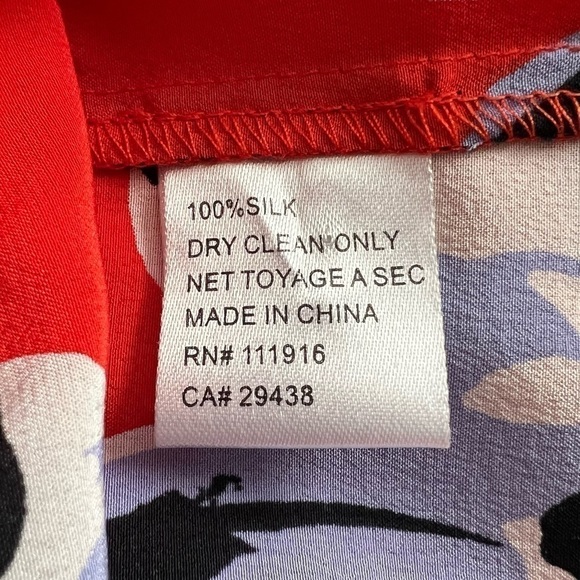 Yumi Kim Silk Floral Top Red Size S - Picture 7 of 9